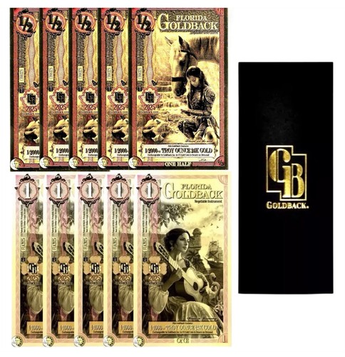 Lot florida goldback 1 2 - lot, 10