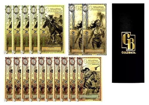Lot oklahoma goldback - x,