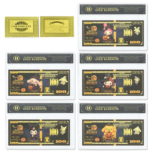 Sanrio halloween gold banknote - sanrio,
