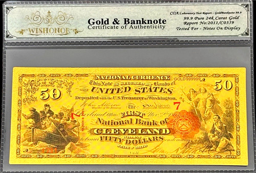 1875 bill banknote - $50,