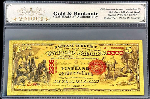 1875 bill banknote - bill, us