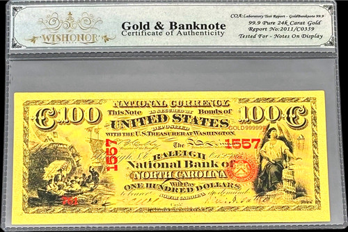 1875 100 bill gold - us,