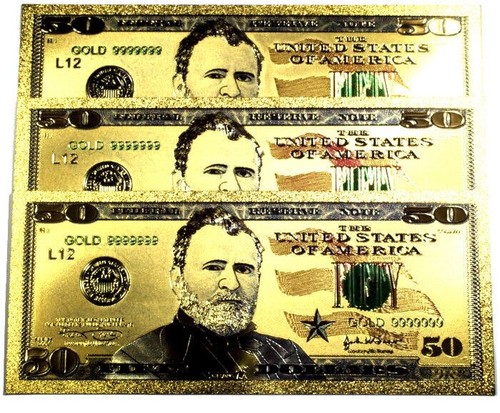 24k gold 50 bill us - (5), 99.9%
