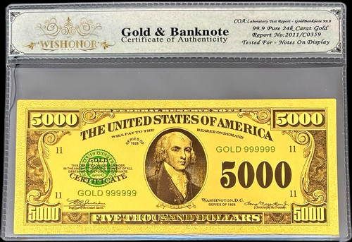 5000 bill banknote in - bill,