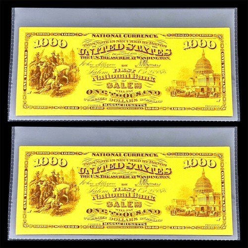 Lot 1875 1000 bill - 2, $1000