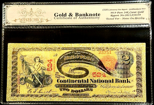 1875 bill united states 24k - united,