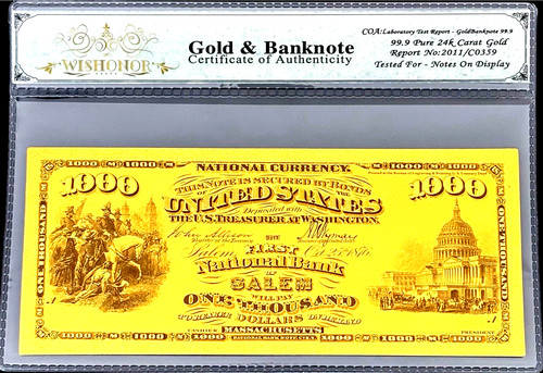 1875 1000 bill banknote in - banknote,