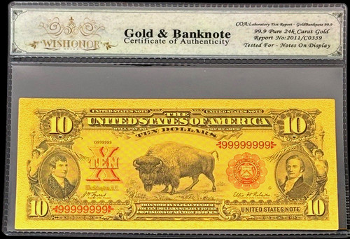 1901 bison bill us - bison, $10