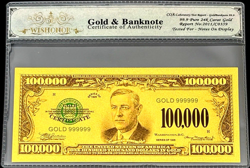 100 000 bill banknote - us,